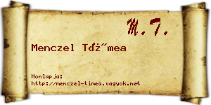 Menczel Tímea névjegykártya
